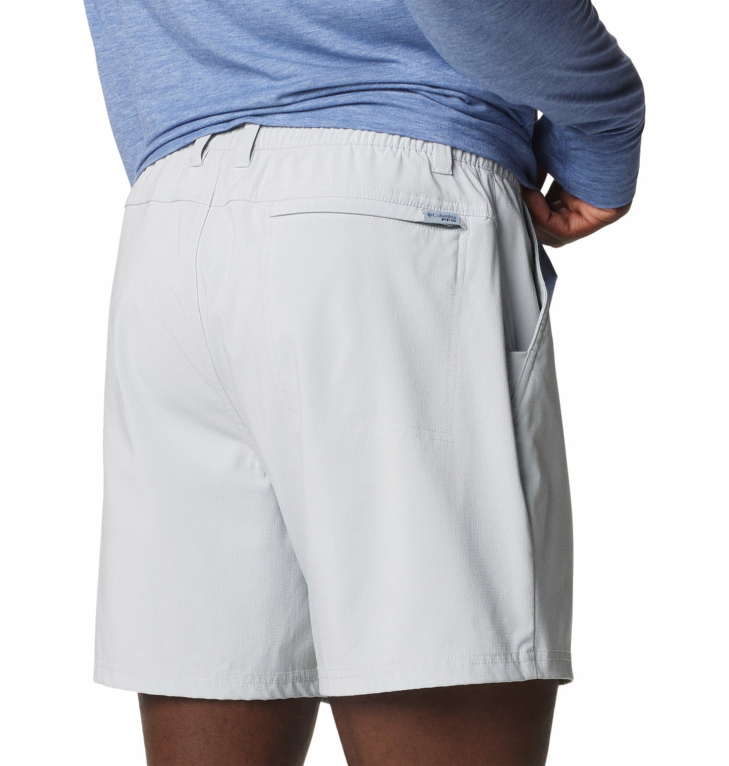 Columbia Men's Light Grey Omni-Shade PFG Uncharted Fishing Shorts