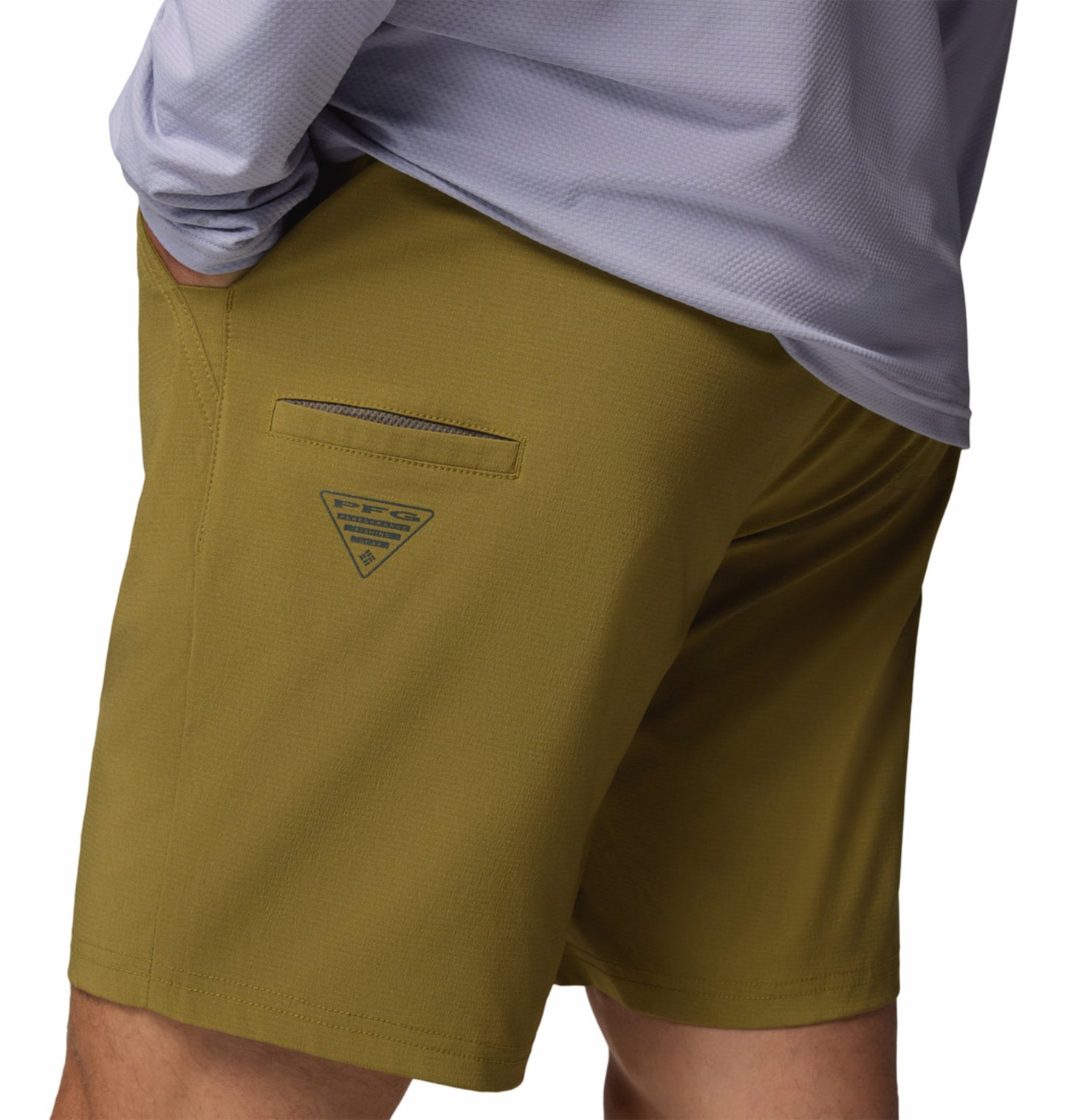 Columbia Men's Olive Green Omni-Shade PFG Uncharted Fishing Shorts