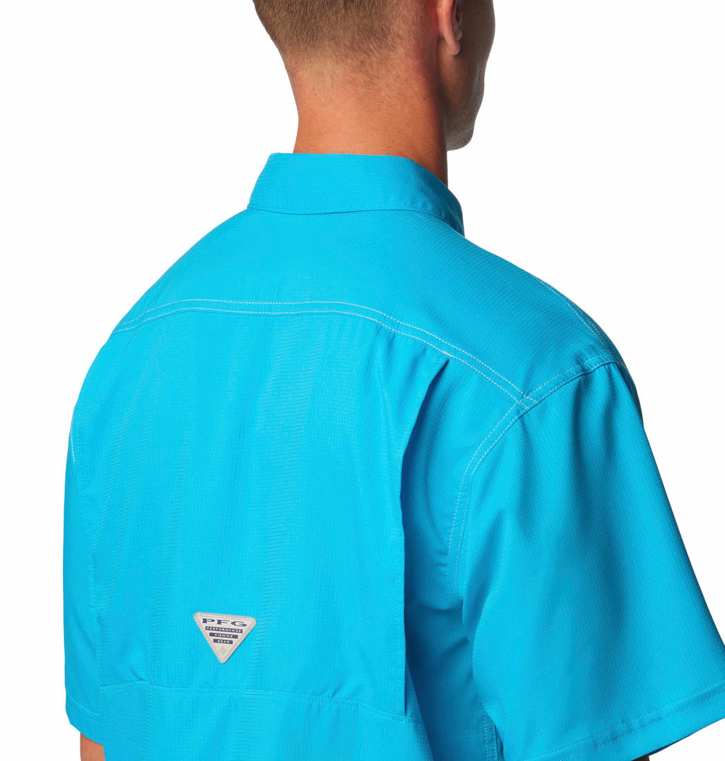 Columbia Men Blue Omni-Shade Low Drag Offshore Shirt (Sun Protection)