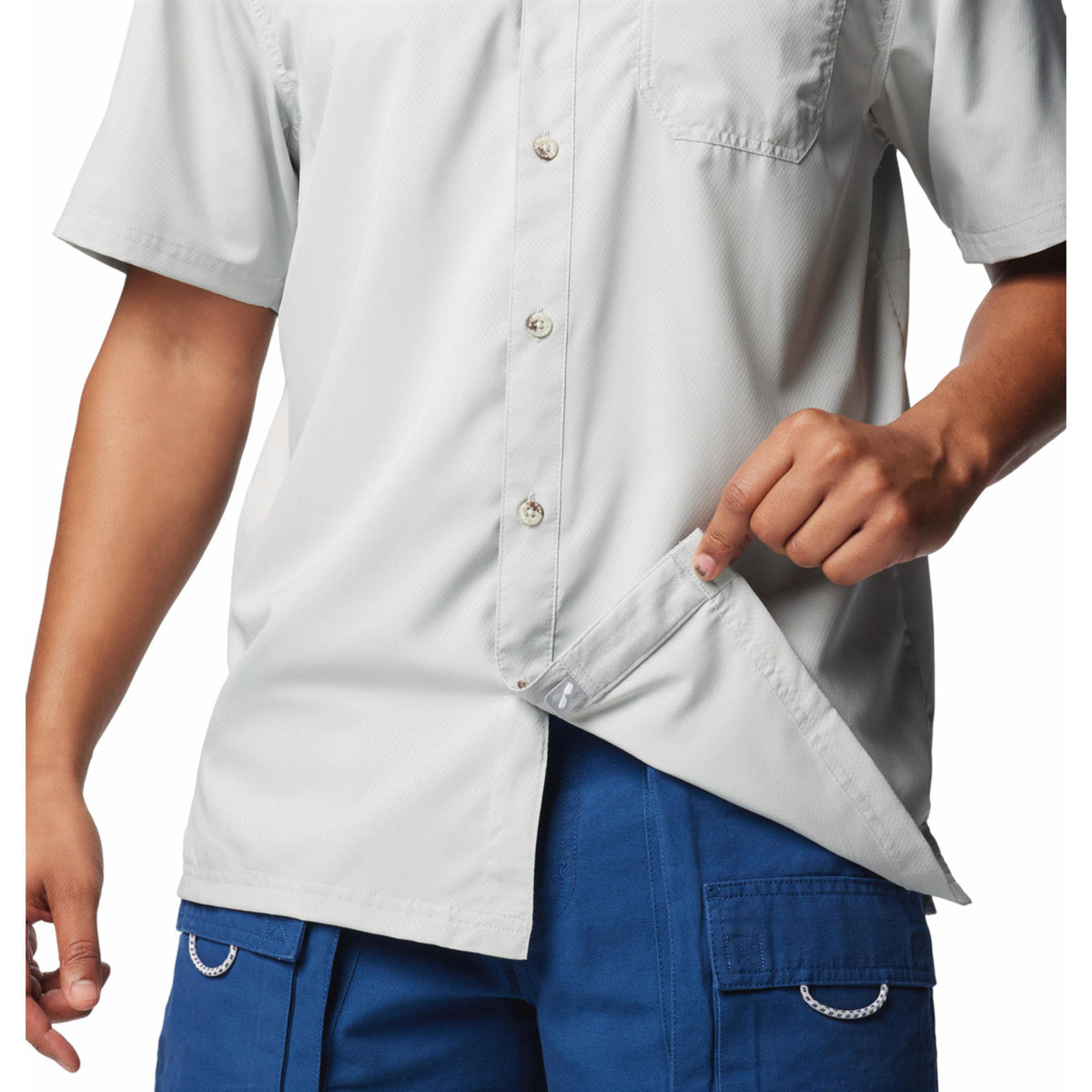 Columbia Men Black Omni-Shade Slack Tide Camp Shirt (Sun Protection)
