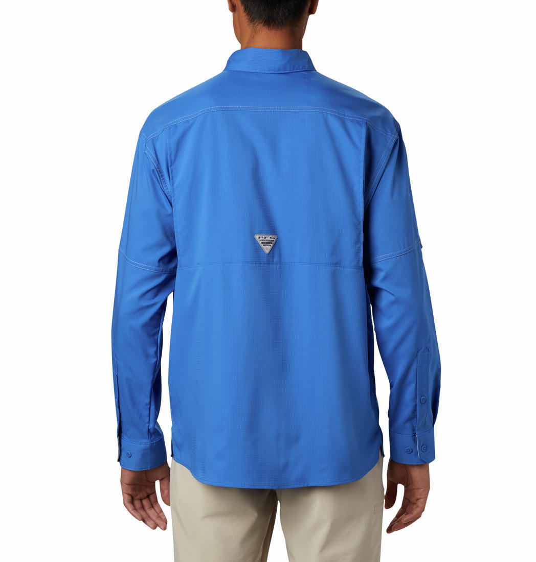 Columbia Men’s Blue Low Drag Offshore Long Sleeve Shirt with Sun Protection