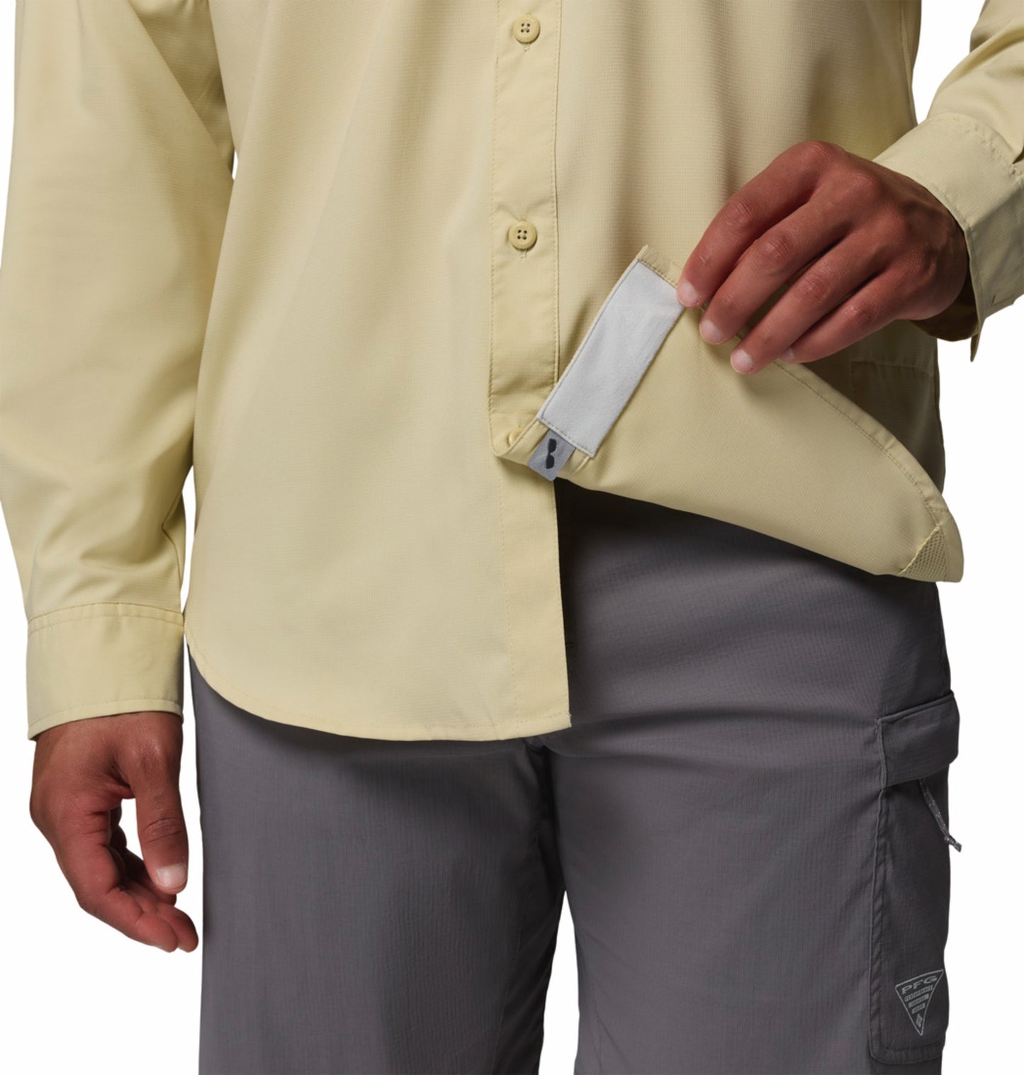 Columbia Men Lime green Omni-Shade Blood n Guts V Long Sleeve Shirt