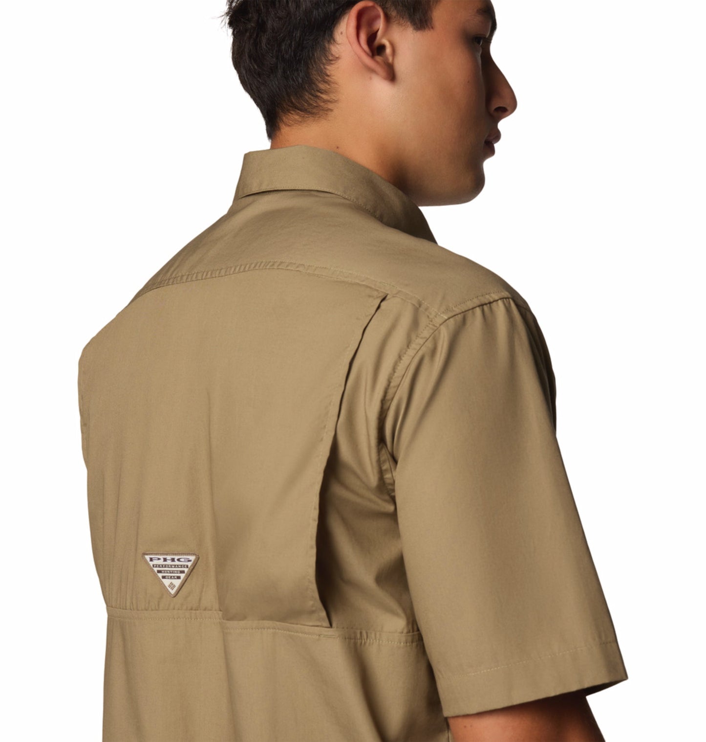 men brown sharptail short sleeve shirt