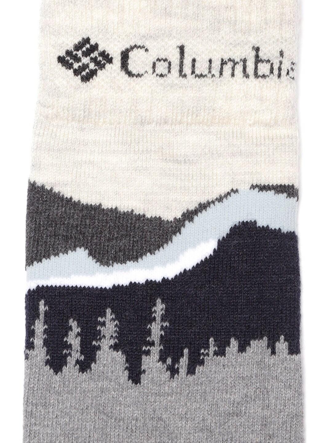 Columbia Unisex White SOCKS UX 1PR OMNI SKI-MTN-LRG (1 Pair) (Non Returnable)