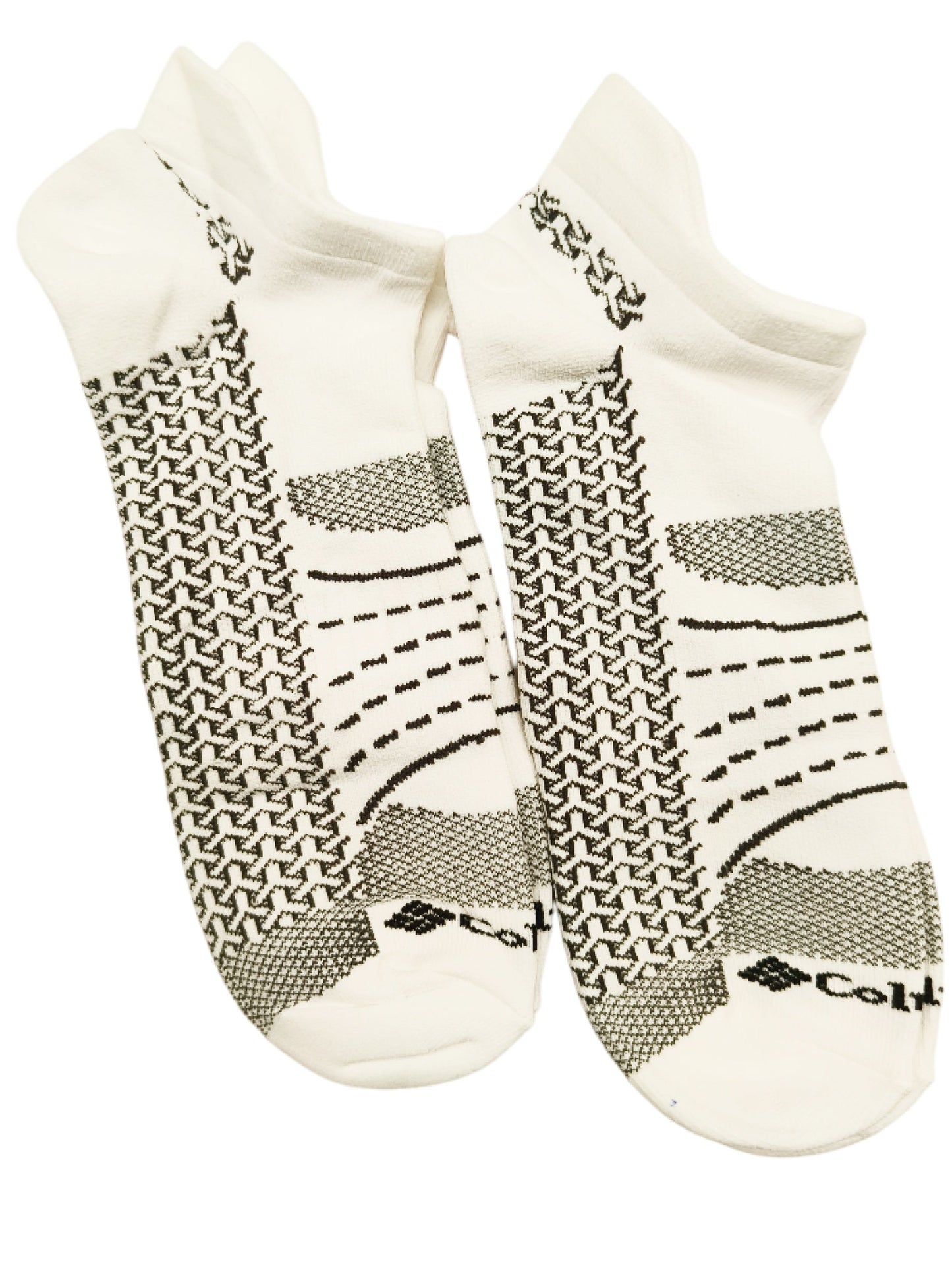 Columbia Men White Mapped Brr No-Show Socks - Pack of 2