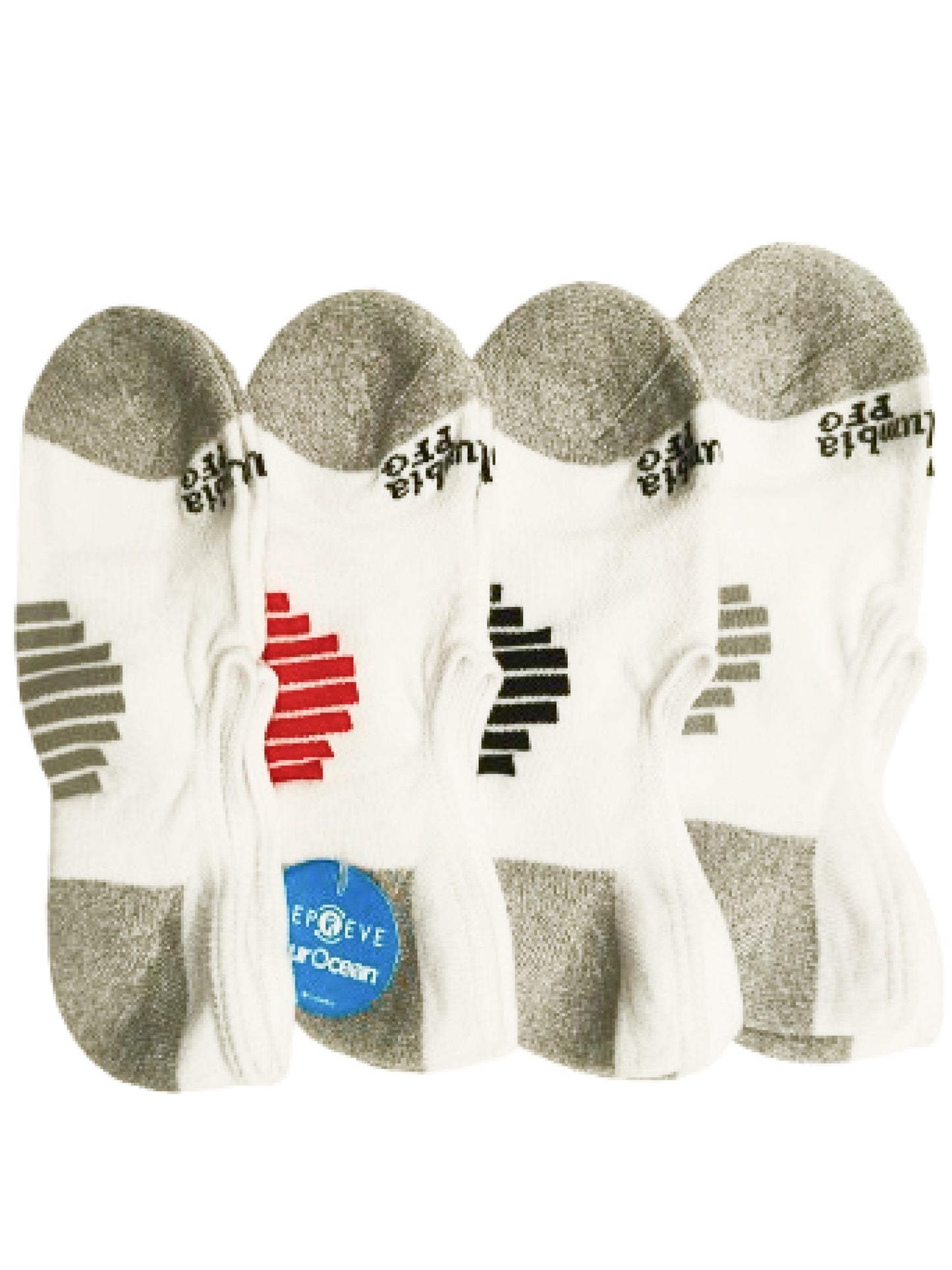 Columbia Men White 4P PFG Eclps Liner Socks - Pack of 2