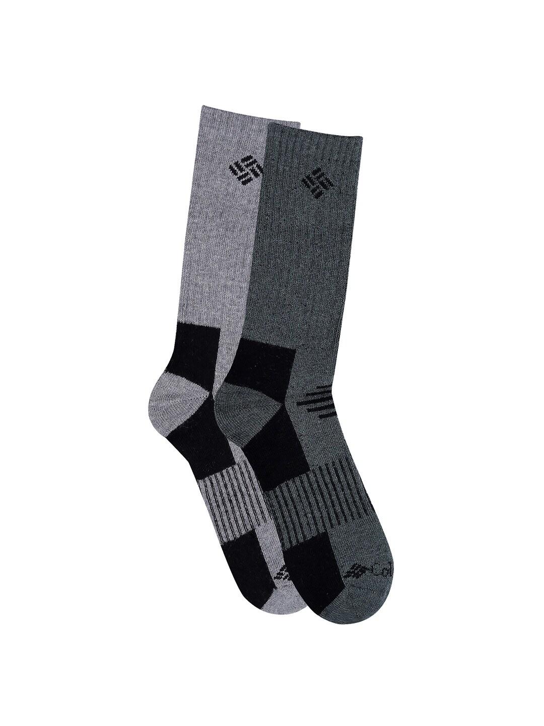 Columbia Men Grey SOCKS MN 2P ACRYLIC-WOOL CREW (2 Pair) (Non Returnab