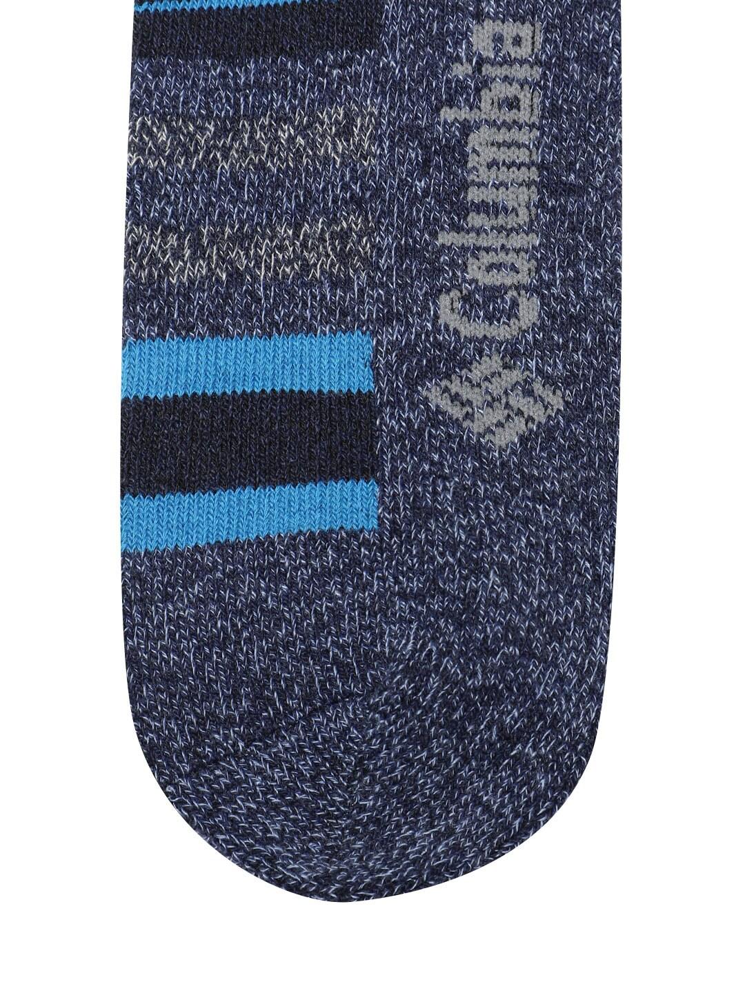 Columbia Women Blue Moisture Control Stripe Crew (2 Pair) (Non Returnable)
