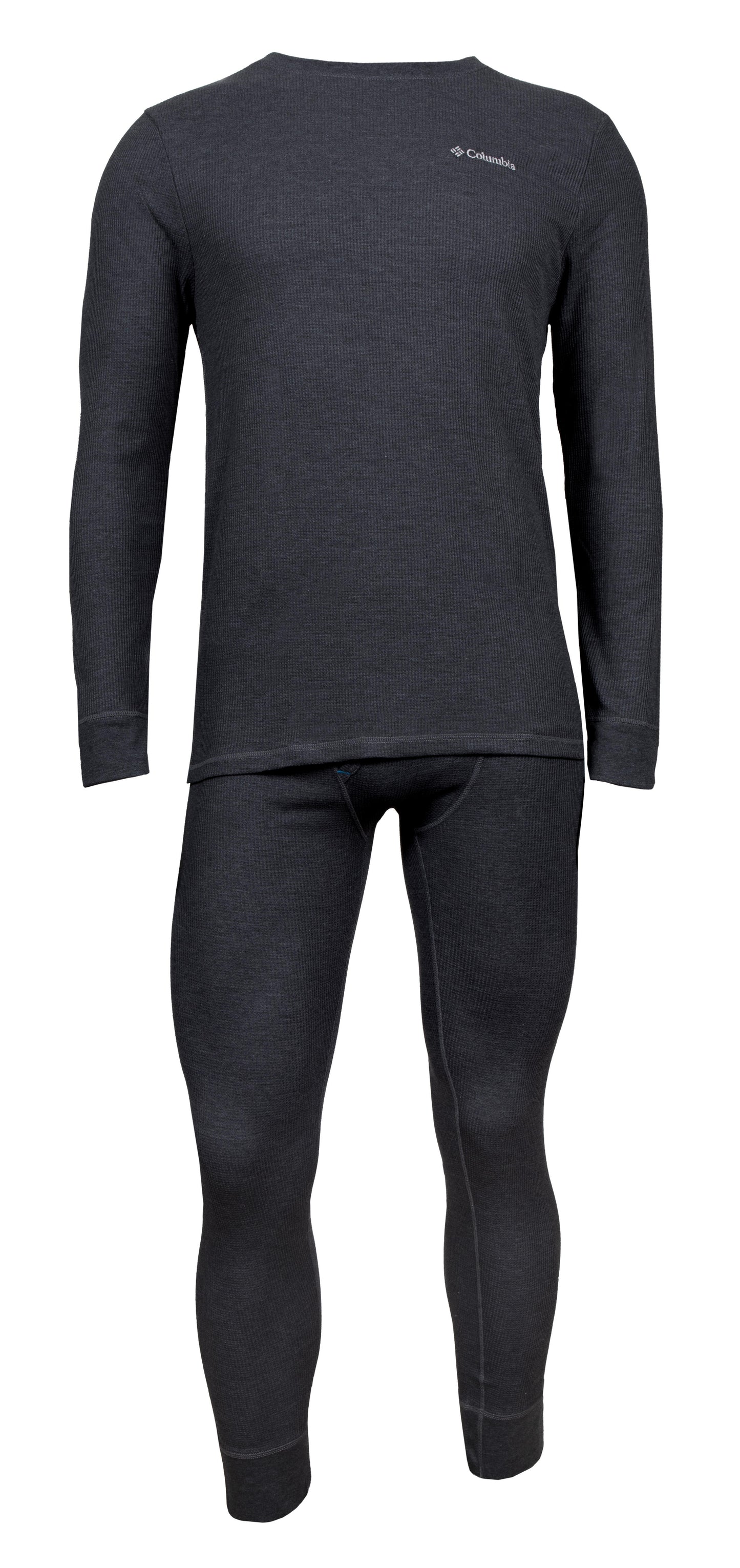 A Men Wearing Columbia Men Grey Waffle Long John Top