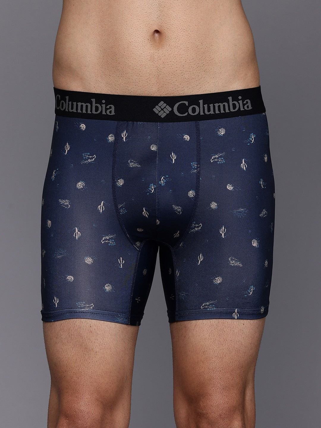 Columbia Men Navy Blue Omni-Wick Printed Stretch Boxer Briefs - Pack of 3 (Non-Returnable)