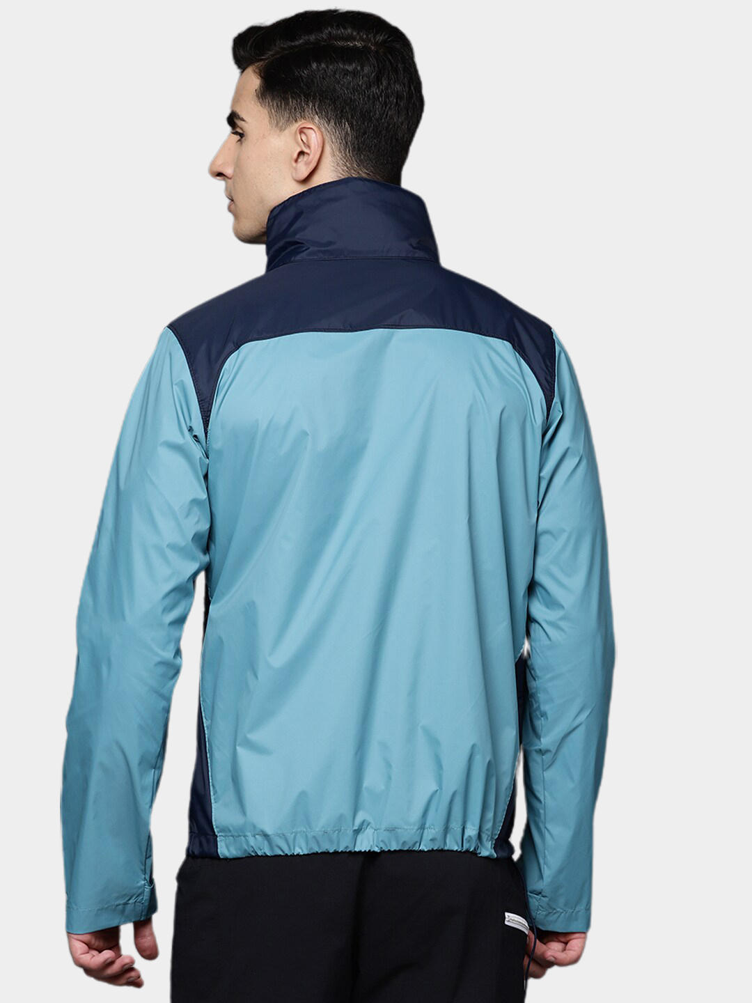 Columbia Men Navy Blue Omni-Shield Glennaker Lake Hooded Water Repellent Jacket