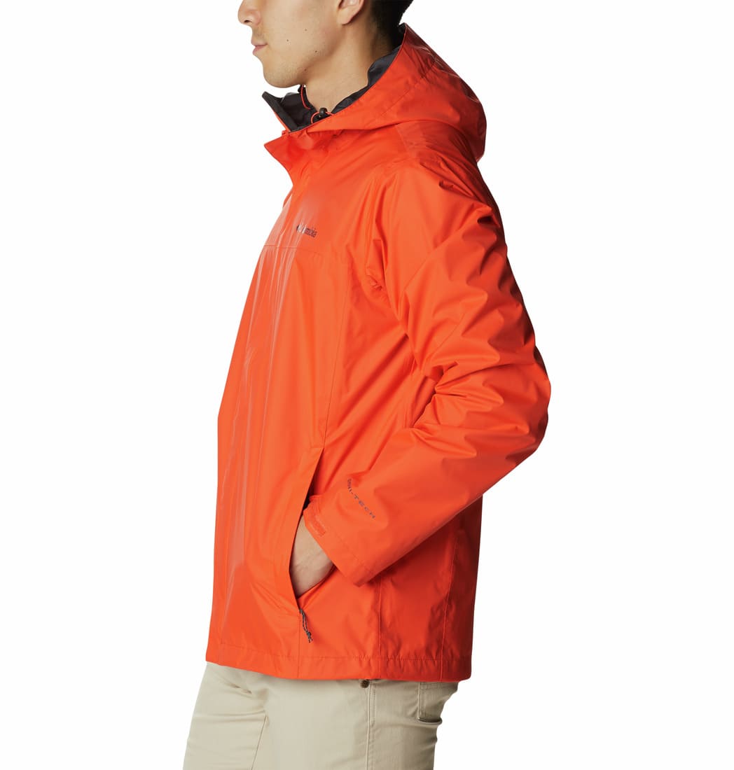 Columbia Men Orange Watertight II Waterproof Lightweight Rain Jacket