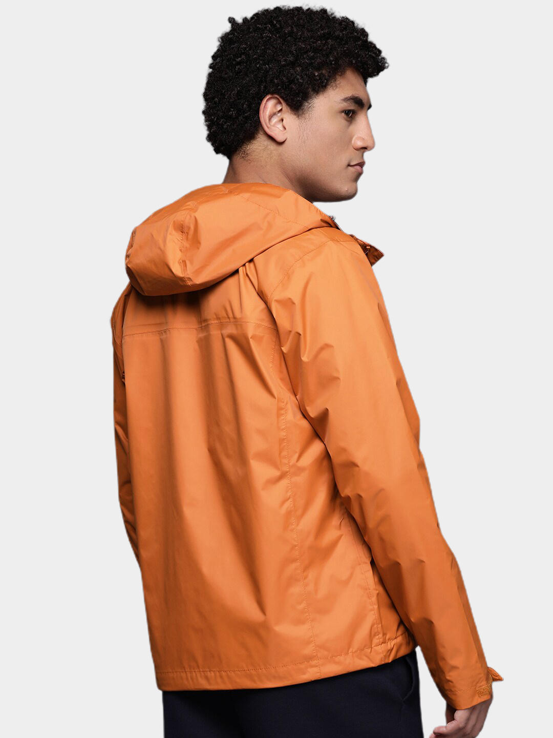 Columbia Men Orange Omni-Tech Watertight II Waterproof Hooded Rain Jacket