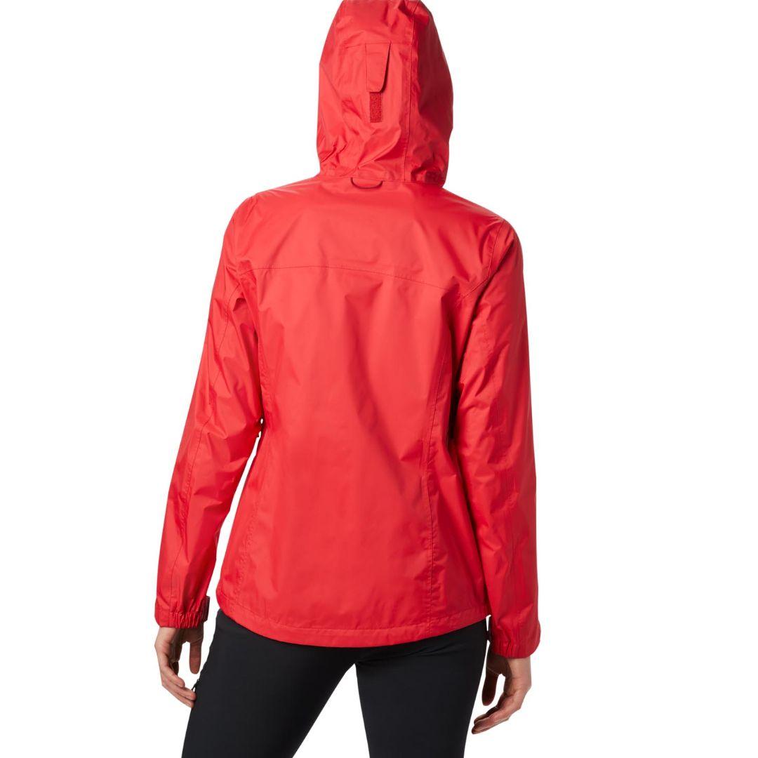 Columbia Women's Red Omni-Tech Evapouration Hooded Waterproof Rain Jacket