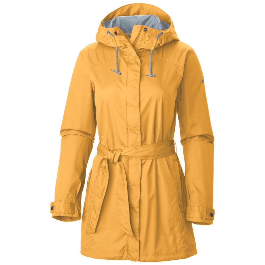 Columbia Women Yellow Pardon My Trench Rain Jacket