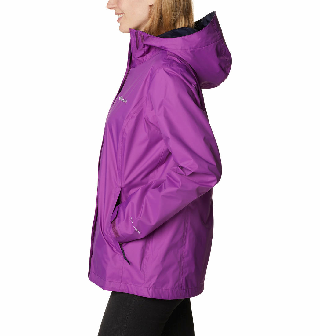 Columbia Women’s Purple Arcadia II Waterproof Jacket with Durable Omni-Tech
