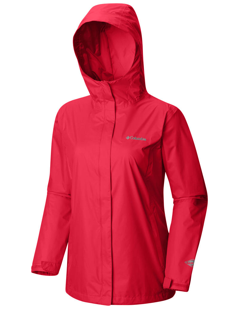Columbia Women’s Red Arcadia II Waterproof Jacket with Breathable Fabric