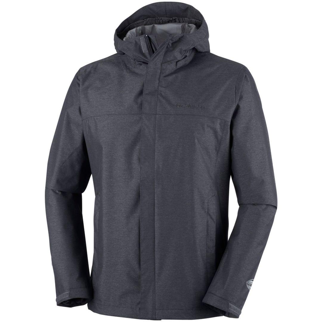 Columbia Men Black Diablo Creek Rain Shell Waterproof