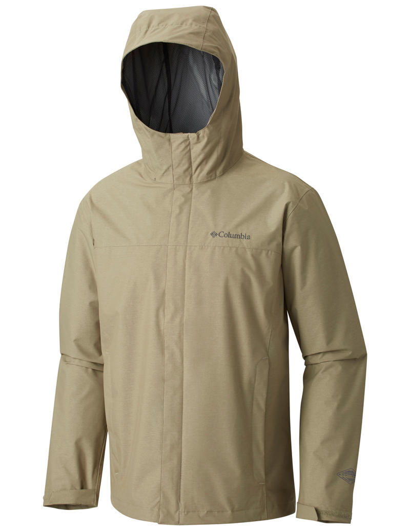 Columbia Men Green Diablo Creek Rain Shell Waterproof