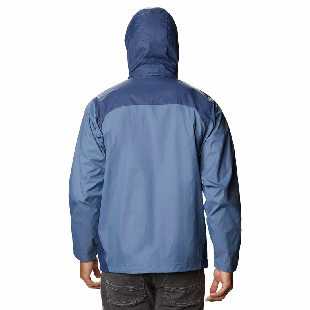 Columbia Men Blue Omni-Shield Glennaker Lake Hooded Water Repellent Jacket