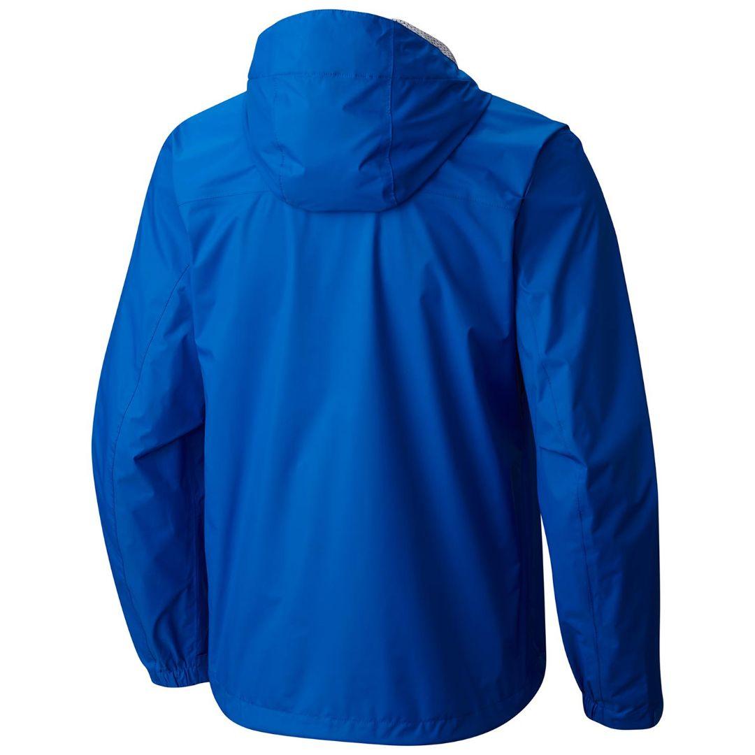 Columbia Men’s Blue EvaPOURation Waterproof Jacket with Enhanced Breathability