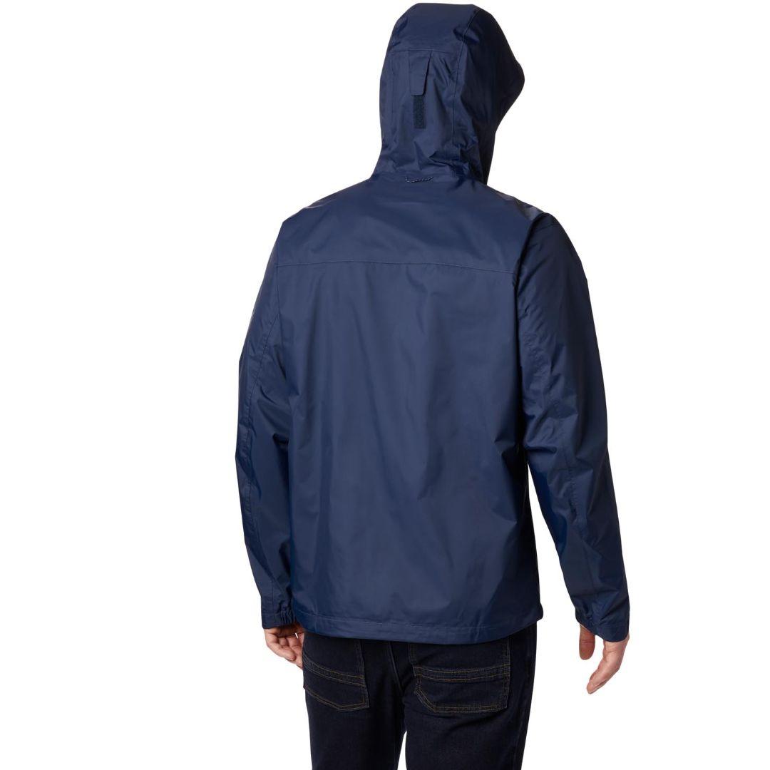 Columbia Men’s Navy Blue Omni-Tech Evapouration Waterproof Hooded Rain Jacket