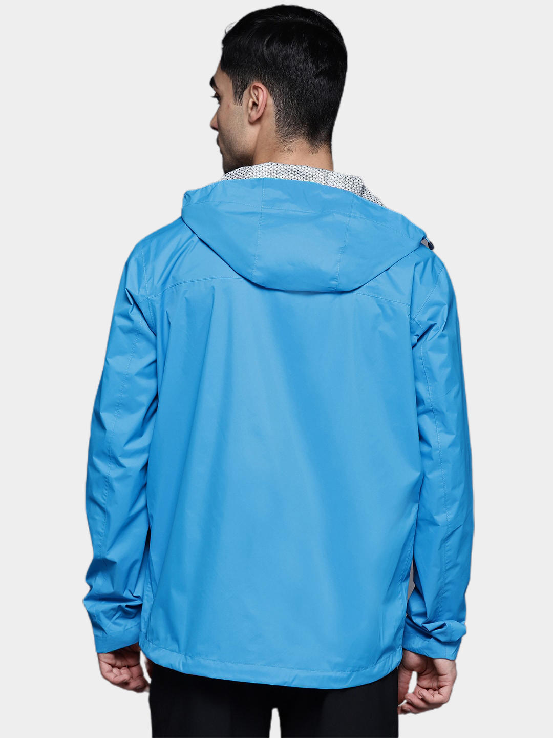 Columbia Men’s Blue Omni-Tech Evapouration Waterproof Hooded Rain Jacket