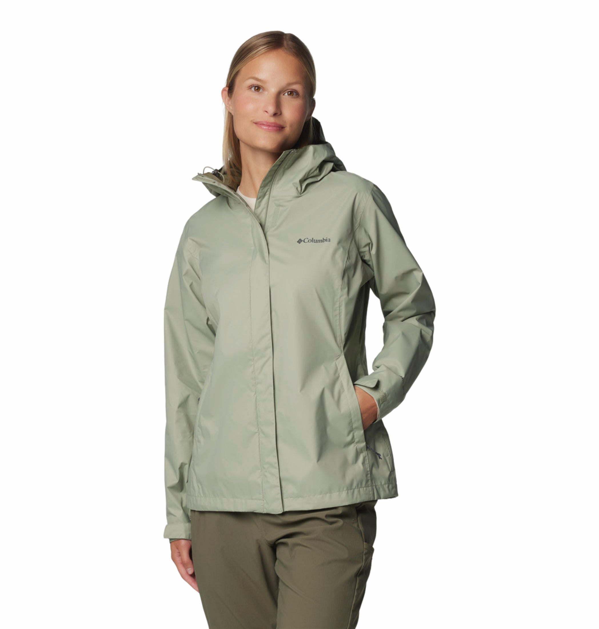 Columbia Women Green Arcadia II Jacket Waterproof