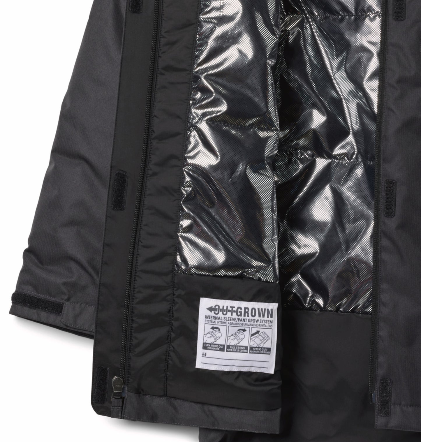 Columbia Kids Girls Black Omni-Heat Reflective Suttle Mountain II Long Hooded Down Jacket
