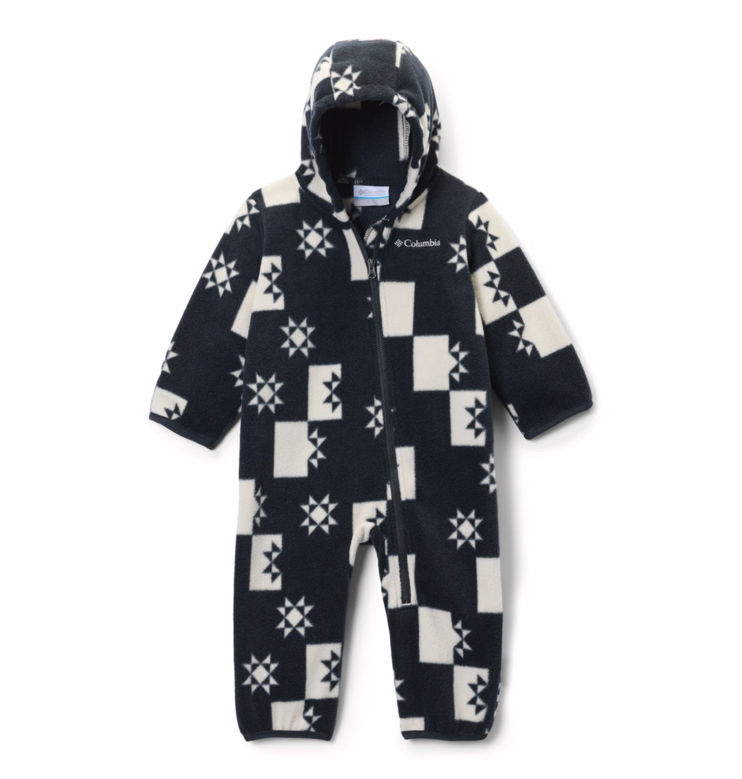 kids infant black snowtop ii bunting romper