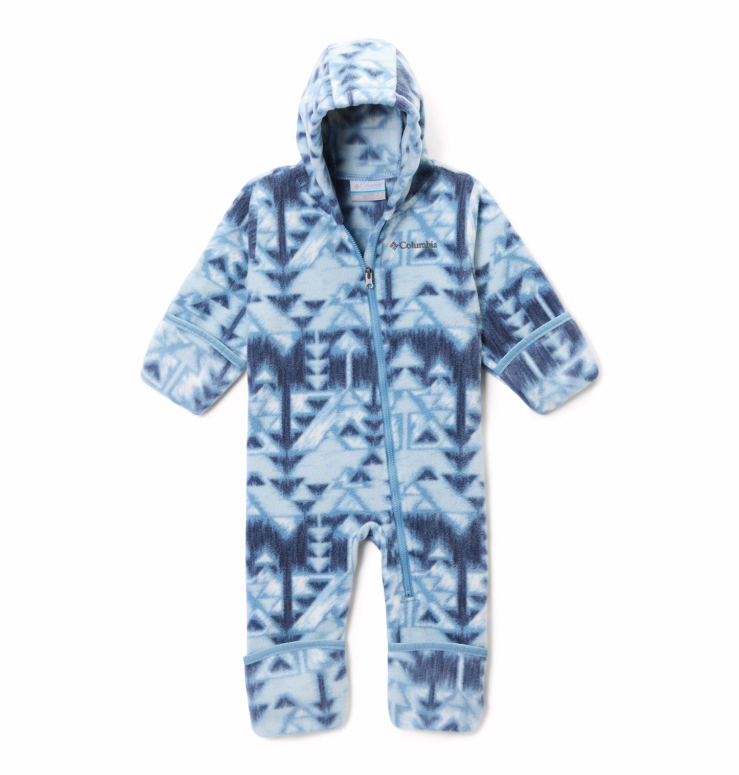 kids infant blue snowtop ii bunting romper