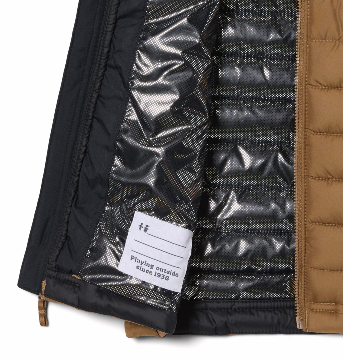 kids unisex brown omni heat reflective powder lite vest