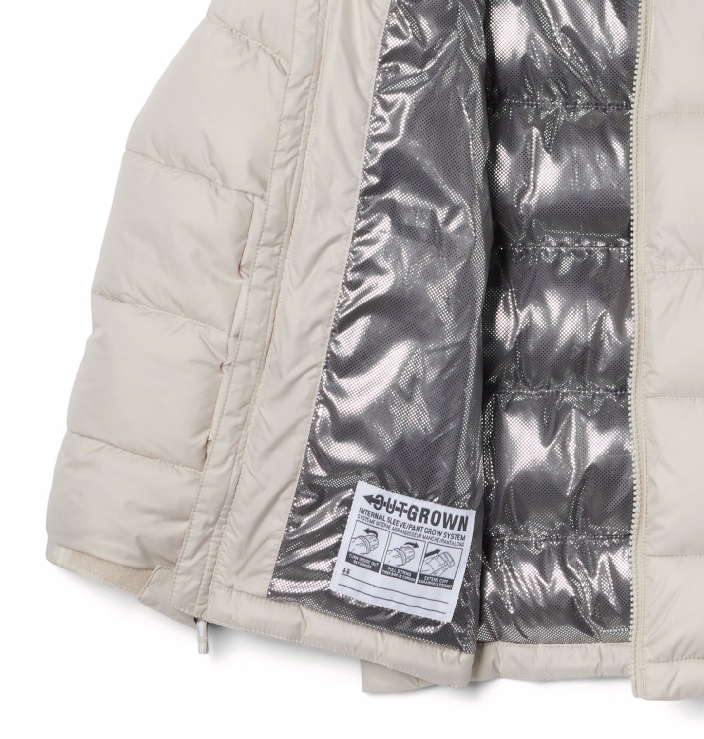 Columbia Kids Unisex Beige Omni-Heat Reflective Pike Lake II Hooded Down Jacket