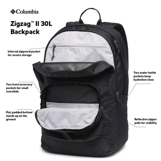 Columbia Unisex Black Zigzag II 30L Backpack