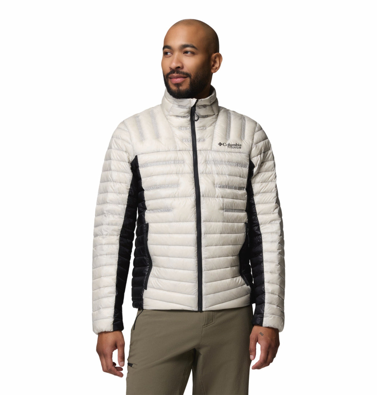 men beige omni heat arctic endevour mountain down jacket
