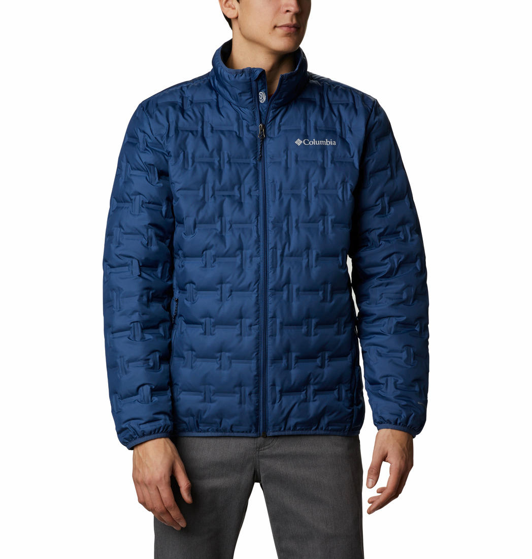 Columbia Men Blue Omni-Heat Reflective Delta Ridge Down Jacket