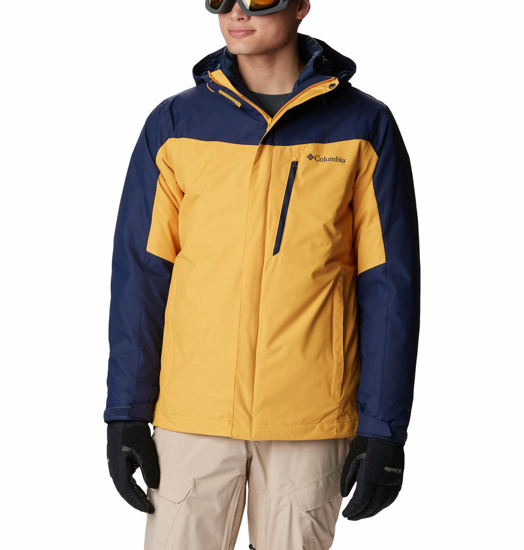 A Men Wearing Columbia Men Yellow Whirlibird IV Interchange Jacket