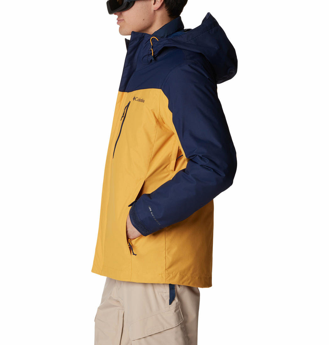 A Men Wearing Columbia Men Yellow Whirlibird IV Interchange Jacket