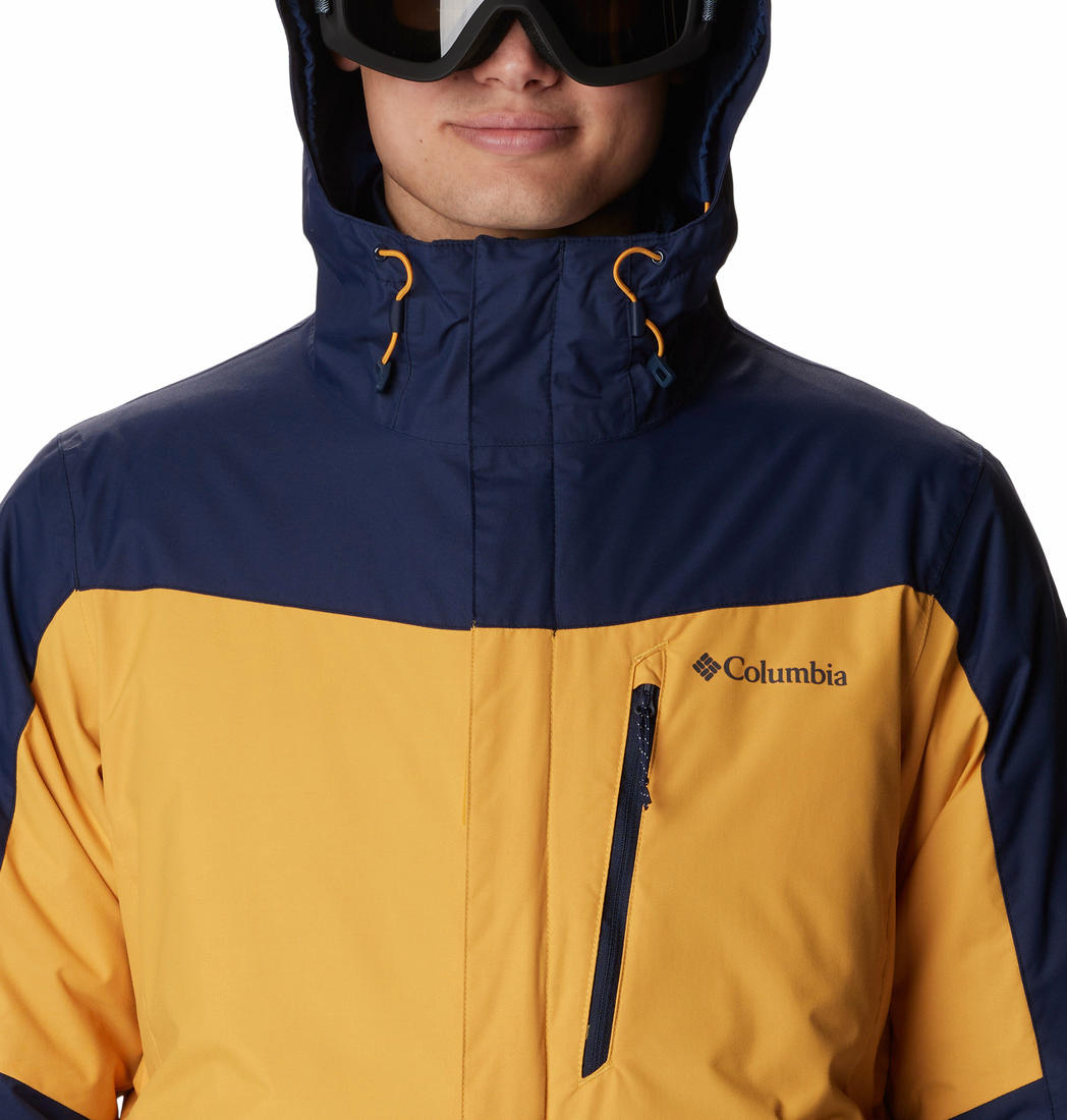 A Men Wearing Columbia Men Yellow Whirlibird IV Interchange Jacket