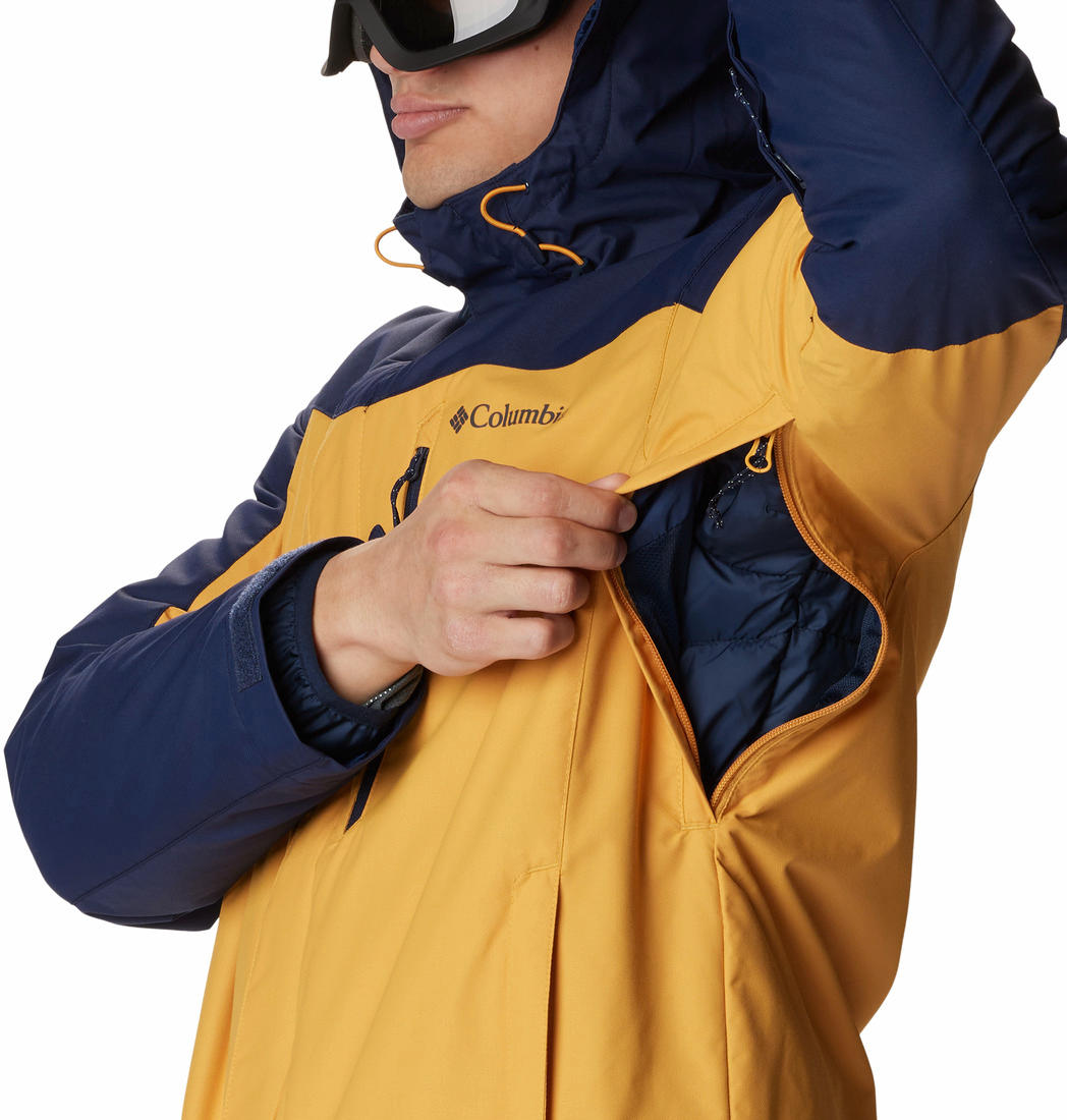 A Men Wearing Columbia Men Yellow Whirlibird IV Interchange Jacket