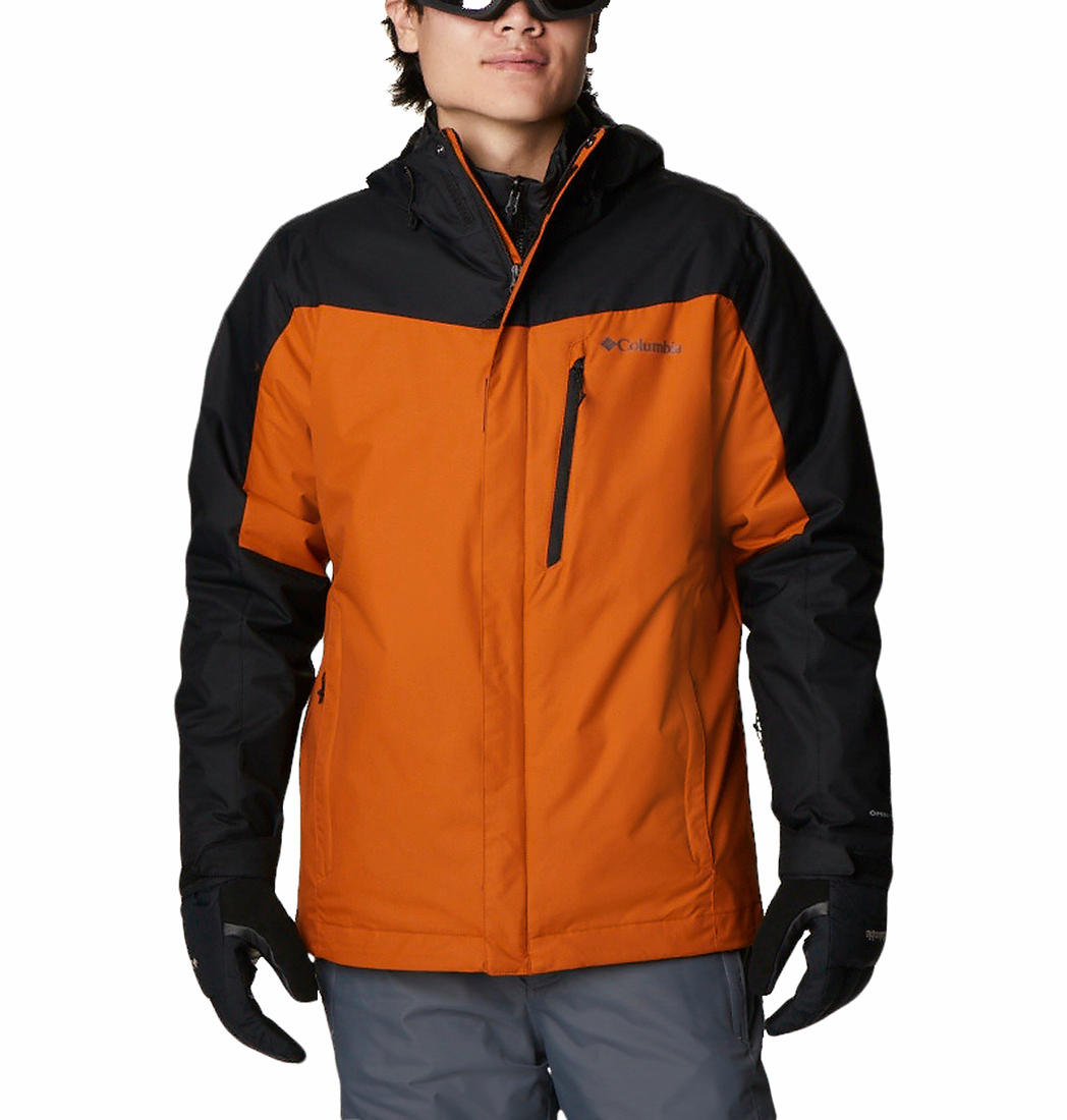 Columbia Menβs Orange Omni-Heat Reflective Whirlibird IV Hooded Interchange Jacket