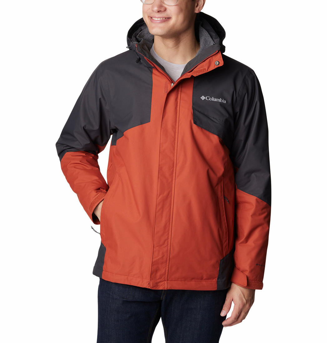 Columbia Men Orange Bugaboo II Fleece Interchange Jacket