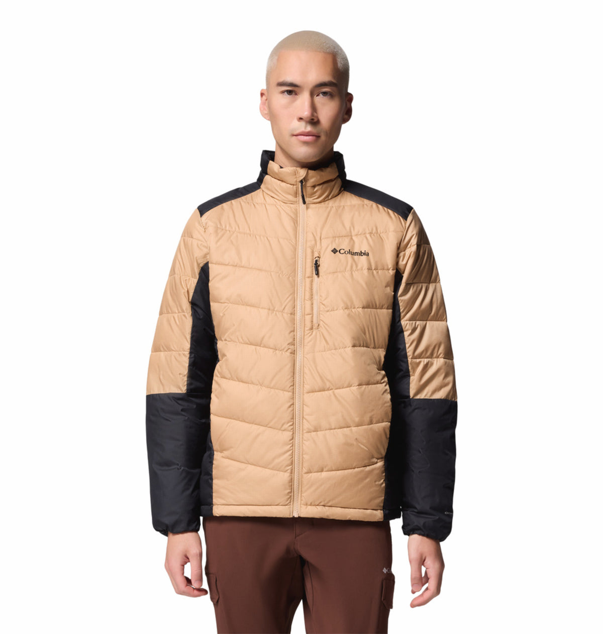 Columbia Men Brown Omni-Heat Inifnity Labyrinth Loop II Down Jacket
