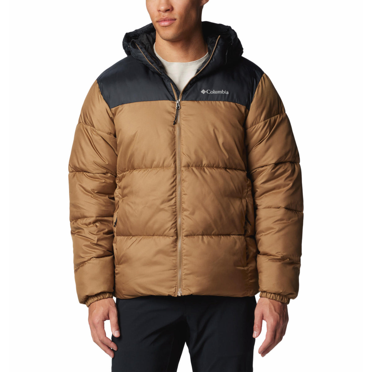 Columbia Men Brown Omni-Shield Puffect II Hooded Down Jacket