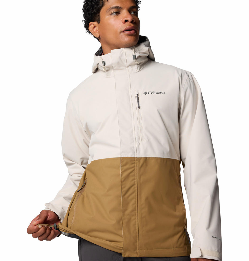 A Men Wearing Columbia Men Brown Hikebound II Jacket Waterproof