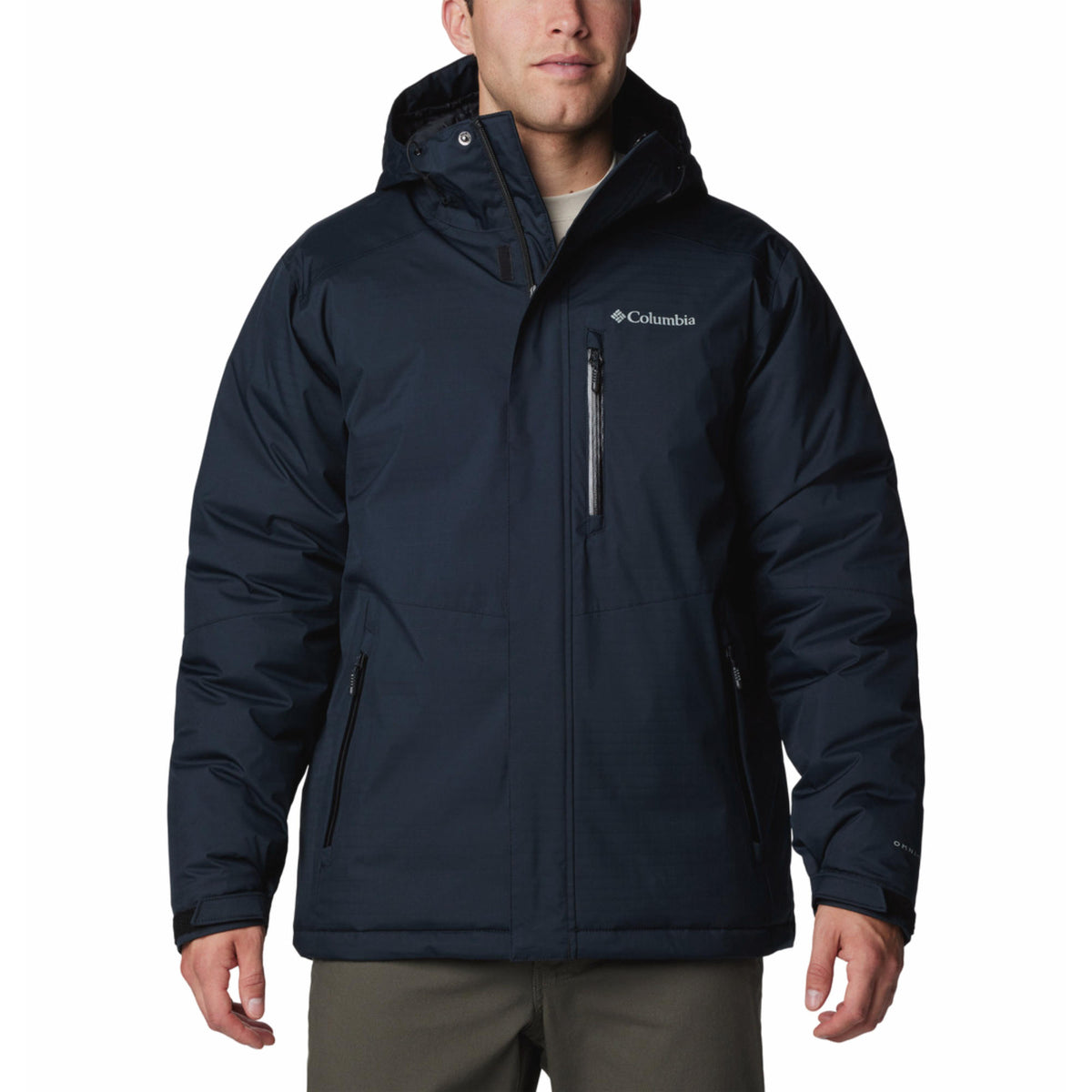 Columbia Men Black Omni-Heat Inifnity Oak Harbor II Hooded Down Jacket