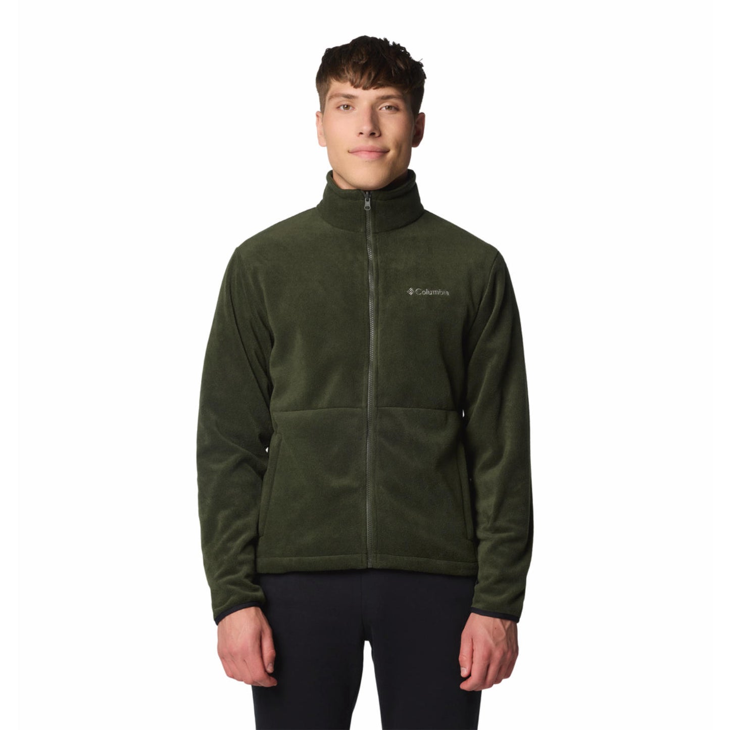 A Men Wearing Columbia Men Green Tunnel Falls II Interchange Jacket