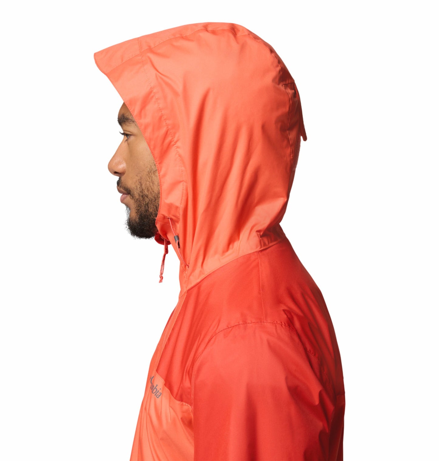 Columbia Men's Orange Omni-Tech Inner Limits III Durable Waterproof Rain Jacket