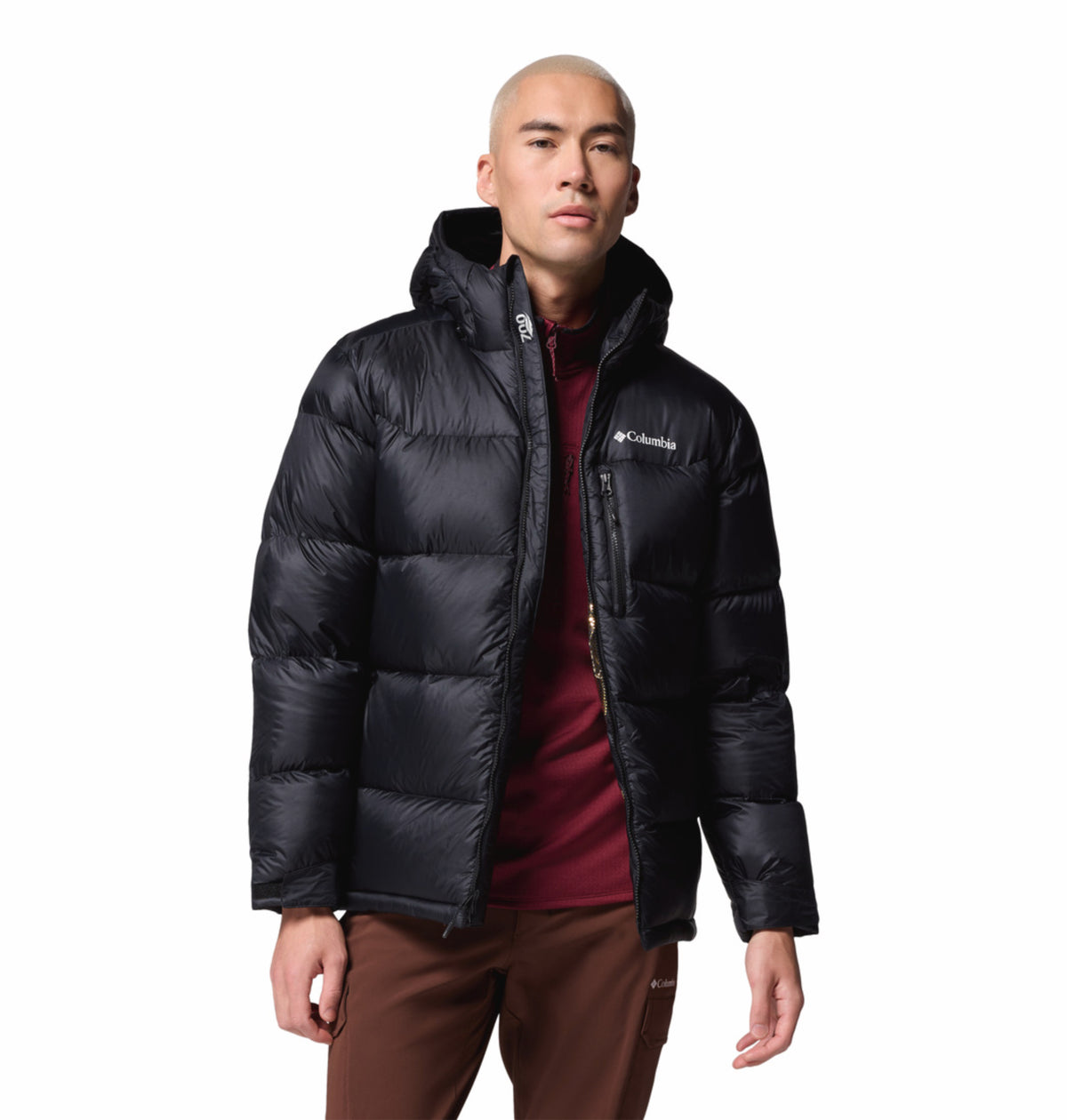 Columbia Men Black Omni-Heat Inifnity Cloudview Hooded Down Jacket