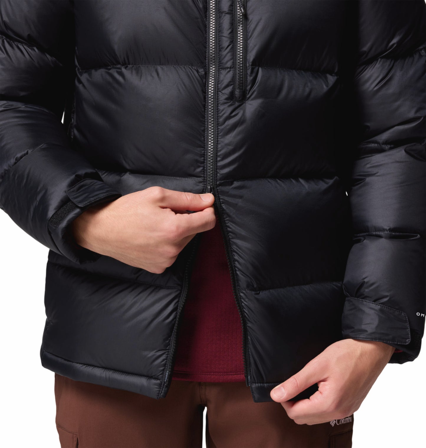 Columbia Men Black Omni-Heat Inifnity Cloudview Hooded Down Jacket